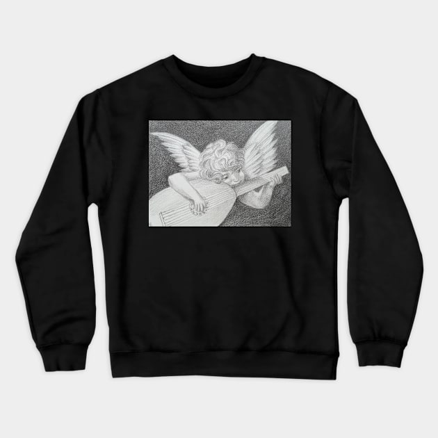 Angel Musician Crewneck Sweatshirt by terezadelpilar